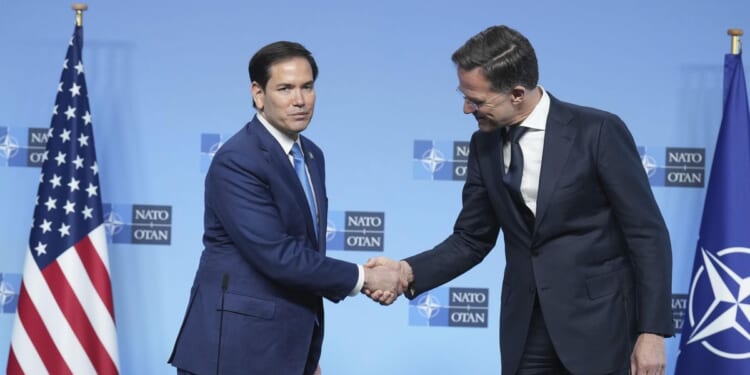 Rubio arrives for NATO talks as allies wait to hear U.S. plans for a likely drawdown in Europe