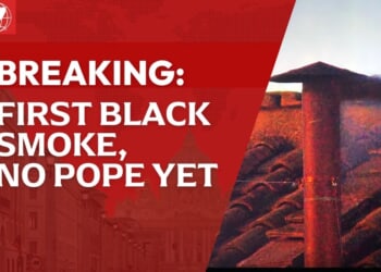 BREAKING: First conclave ballot concludes with black smoke as cardinals continue voting for new pope