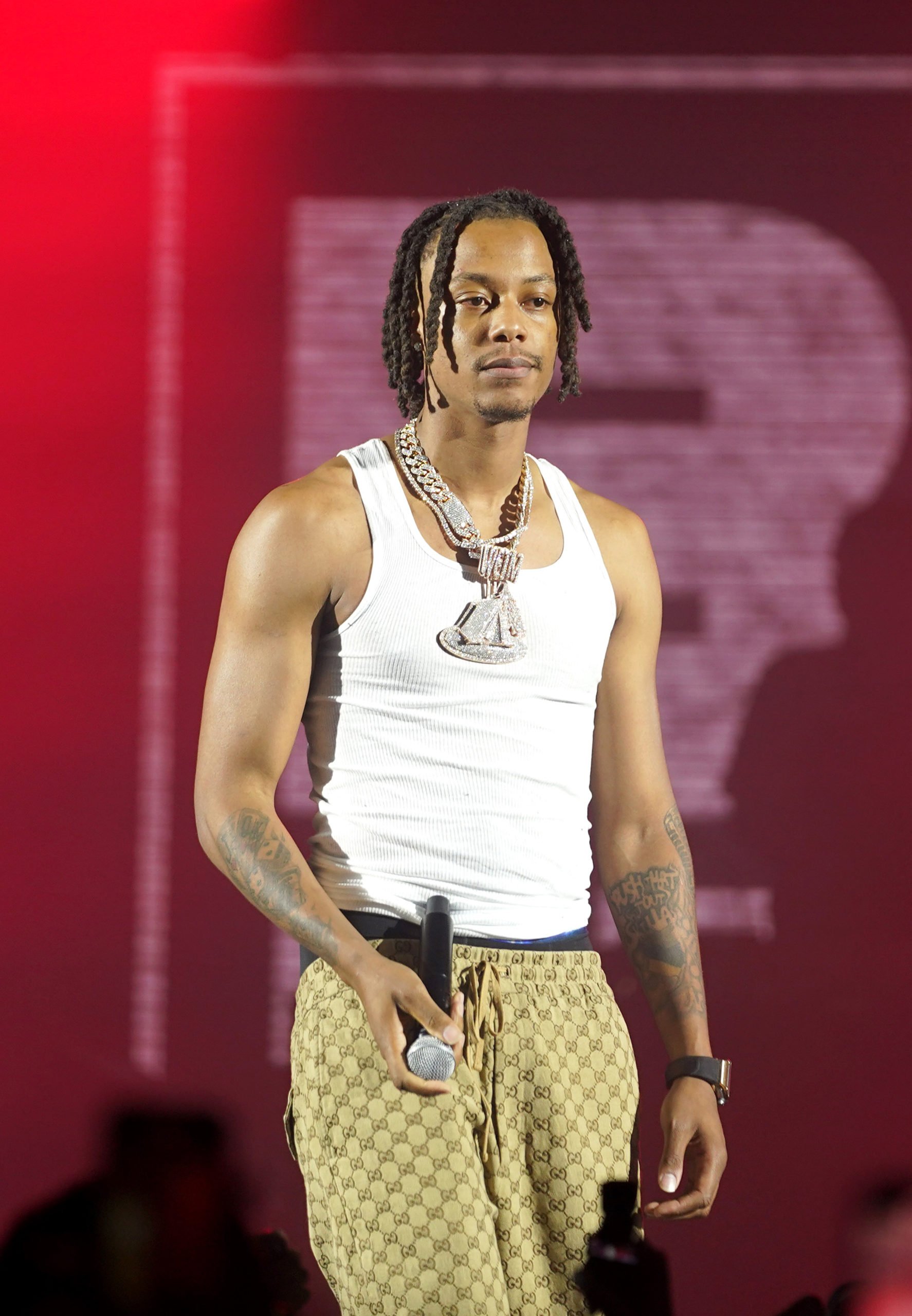 LOS ANGELES, CALIFORNIA - JUNE 28: Skilla Baby performs on the BETX Main Stage: Where Black Music Lives during the 2024 BET Experience Fan Fest at Los Angeles Convention Center on June 28, 2024 in Los Angeles, California. (Photo by Bennett Raglin/Getty Images for BET)