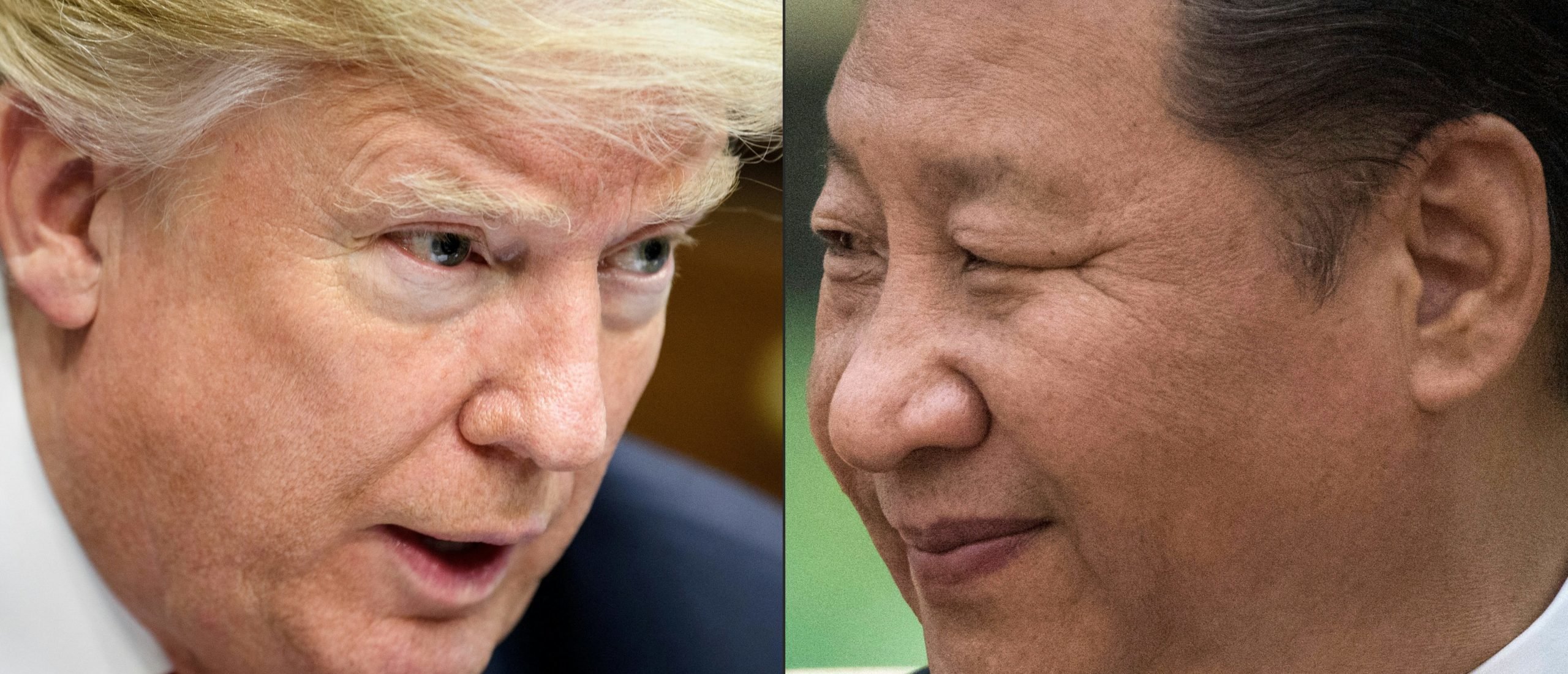 This combination of pictures created on May 14, 2020 shows recent portraits of China's President Xi Jinping (R) and US President Donald Trump. (Photo by BRENDAN SMIALOWSKIFRED DUFOUR/AFP via Getty Images)