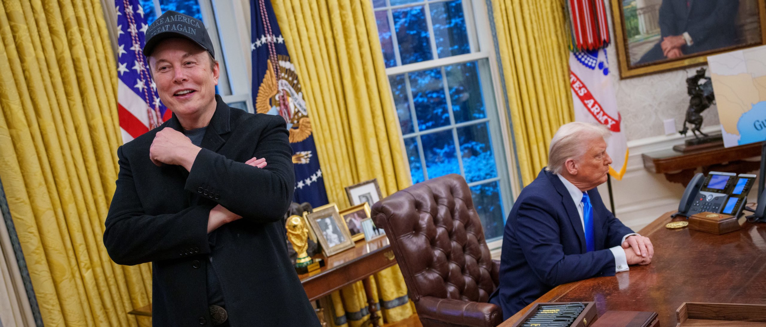 Elon Musk Joins President Trump For Signing Executive Orders In The Oval Office