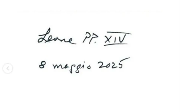 The signature of Pope Leo XIV, released May 10, 2025. Office of the Liturgical Celebrations of the Supreme Pontiff (UCEPO) / X