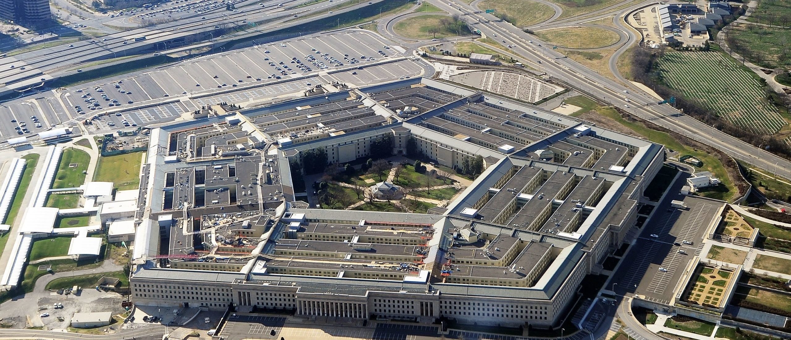 This picture taken 26 December 2011 shows the Pentagon building in Washington, DC. The Pentagon, which is the headquarters of the United States Department of Defense (DOD), is the world's largest office building by floor area, with about 6,500,000 sq ft (600,000 m2), of which 3,700,000 sq ft (340,000 m2) are used as offices. Approximately 23,000 military and civilian employees and about 3,000 non-defense support personnel work in the Pentagon. (Photo by STAFF/AFP via Getty Images)