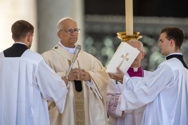 Pope Leo XIV gcelebrates the Holy Mass Holy Mass for Jubilee of Families, Children, Grandparents and the Elderly at St. Peter's Square on Sunday, June 1, 2025. Credit: Daniel Ibáñez/CNA