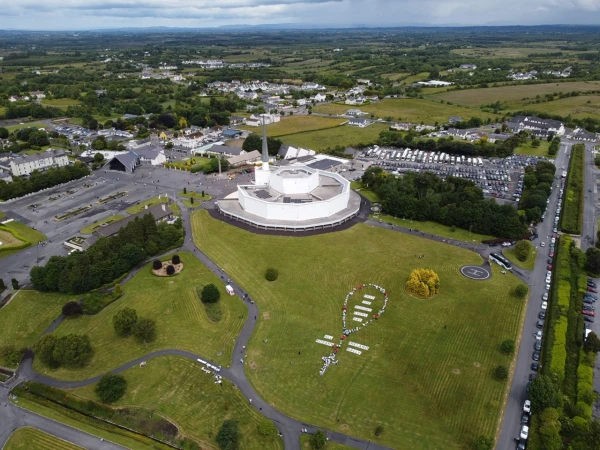 An aerial shot of a