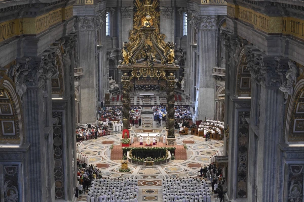 Thousands gather in St. Peter’s Basilica at the Vatican for the Mass for the Jubilee of Sport celebrated by Pope Leo XIV on June 15, 2025. Credit: Vatican Media
