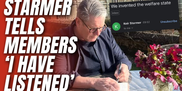 Starmer Writes Begging Letter to Members Amid Welfare Meltdown – Guido Fawkes