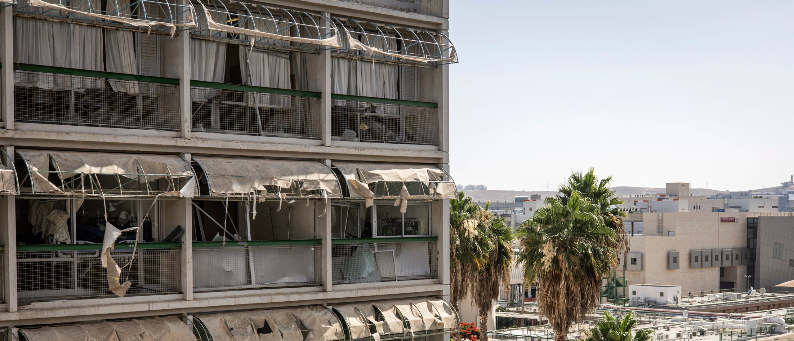 Destroyed hospital rooms are pictured at a building at Soroka Hospital following an Iranian missile attack in Beersheba in southern Israel on June 19, 2025. Soroka Hospital and two towns near Tel Aviv were struck after a barrage of Iranian missiles early on June 19, with rescuers reporting at least 47 people injured in the latest attacks. (Photo by JOHN WESSELS / AFP) (Photo by JOHN WESSELS/AFP via Getty Images)