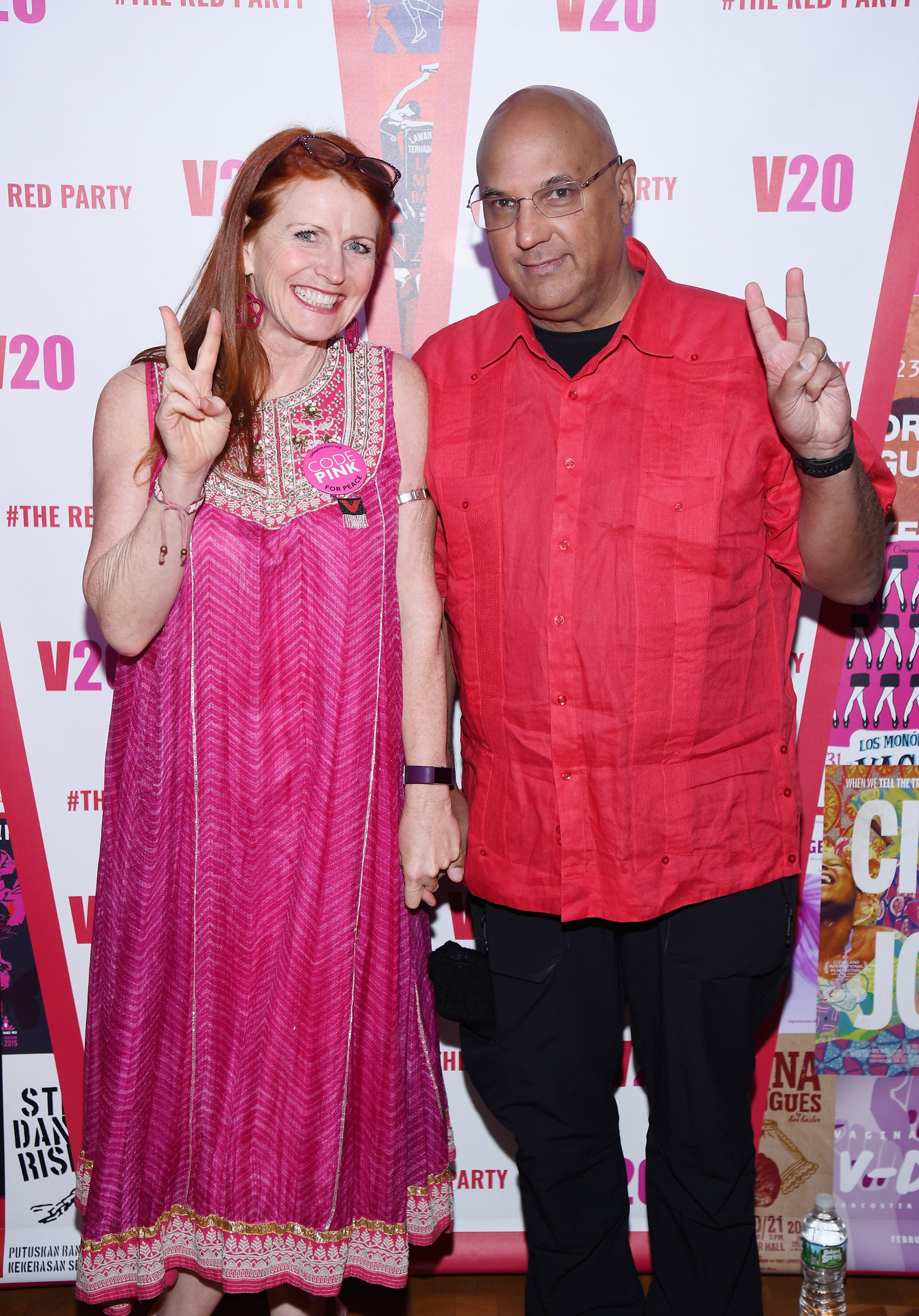 Founder of CODEPINK, Jodie Evans (L) and founder of ThoughtWorks, Neville Roy Singham attend a party at Carnegie Hall on February 14, 2018 in New York City. (Photo by Dave Kotinsky/Getty Images for V-Day)