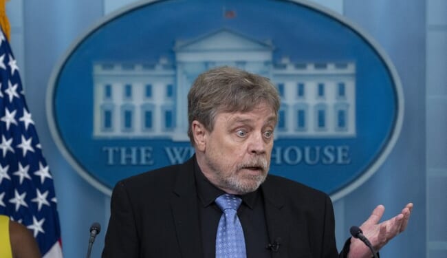 Star Wars Actor Mark Hamill Bashes the Color of Trump’s Lightsaber on The View – Twitchy