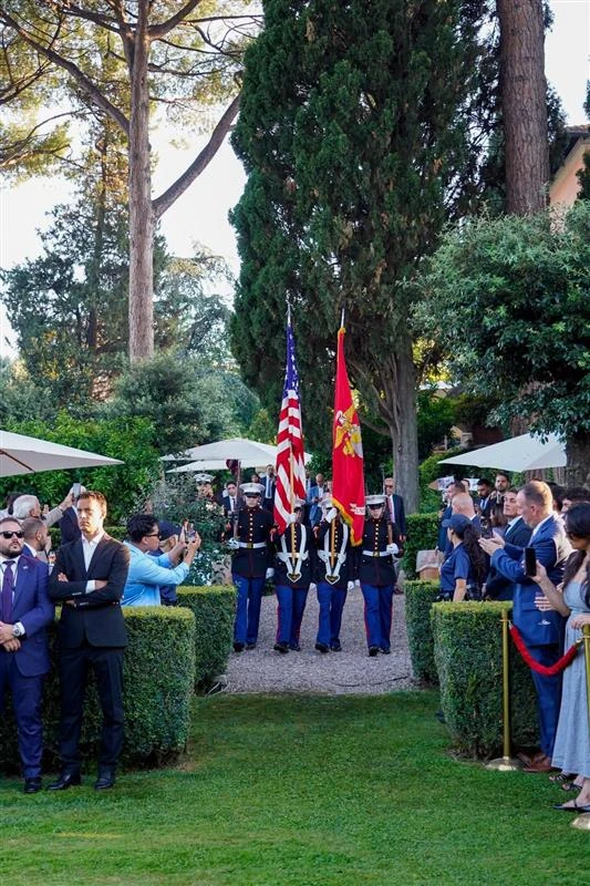 Americans in Rome celebrated Fourth of July this year with something more than barbecue and fireworks: the milestone of the first pope born and raised in the United States. Credit: Photo courtesy of the U.S. Embassy to the Holy See
