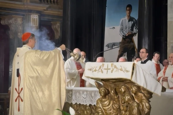 Cardinal Roberto Repole presides over Mass in Turin’s Cathedral of St John the Baptist celebrating the centenary of Pier Giorgio Frassati’s death, Friday, July 4, 2025. Credit: Courtney Mares/CNA
