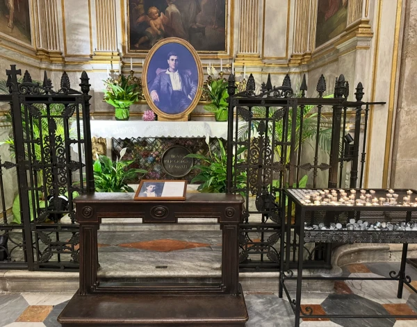 The tomb of Blessed Pier Giorgio Frassati in the Cathedral of St. John the Baptist in Turin, Italy. Credit: Courtney Mares/CNA