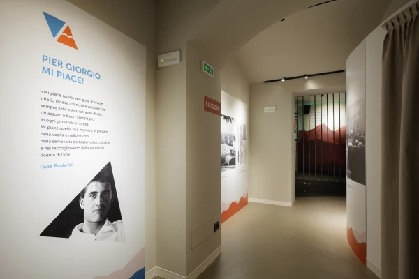 A new multimedia museum dedicated to the life of Pier Giorgio Frassati opened in Turin, Italy, on Juy 5, 2025. The exhibition houses multiple rooms with large video projections, historical photos, and some of Frassati’s belongings to tell the story of his life. Credit: Archdiocese of Turn