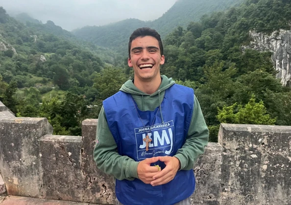 18-year-old Mateo Gratacós was one of JEMJ's more than 200 volunteers. Credit: EWTN News
