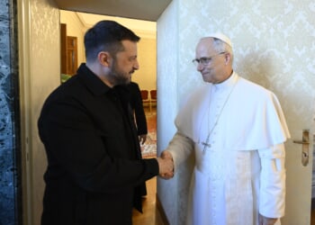 Pope Leo XIV receives Ukrainian president Volodymyr Zelenskyy at Castel Gandolfo