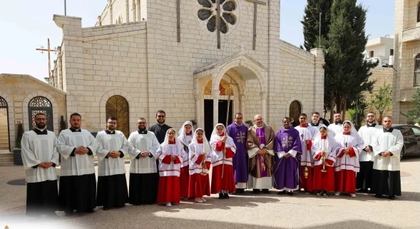 Fawadleh is the parish priest of Christ the Redeemer Church. Credit: Latin Patriarchate of Jerusalem