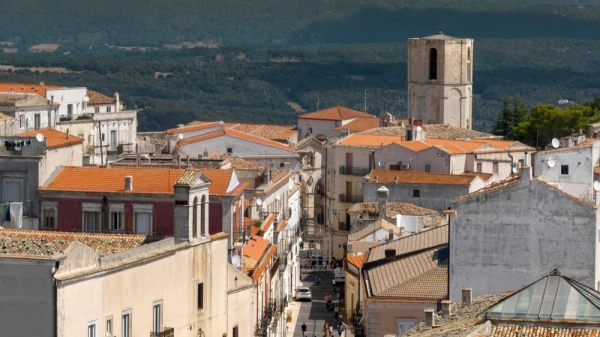 Tower bell of the Sanctuary of St. Michael the Archangel located in Monte Sant’Angelo, in the province of Foggia, Apulia, Italy. Credit: Stefano Tammaro/Shutterstock