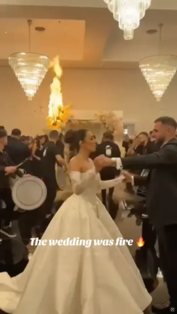 Chaos Erupts as Couple's Wedding Entrance is Completely 'Ruined' as Venue Catches Fire [WATCH]