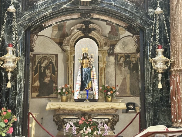 The Black Madonna in the Sanctuary of Oropa, Italy. In a 1925 letter, Pier Giorgio Frassati wrote,