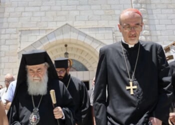 Cardinal Pizzaballa, Patriarch Theophilos III visit Holy Family Church in Gaza after Israeli attack