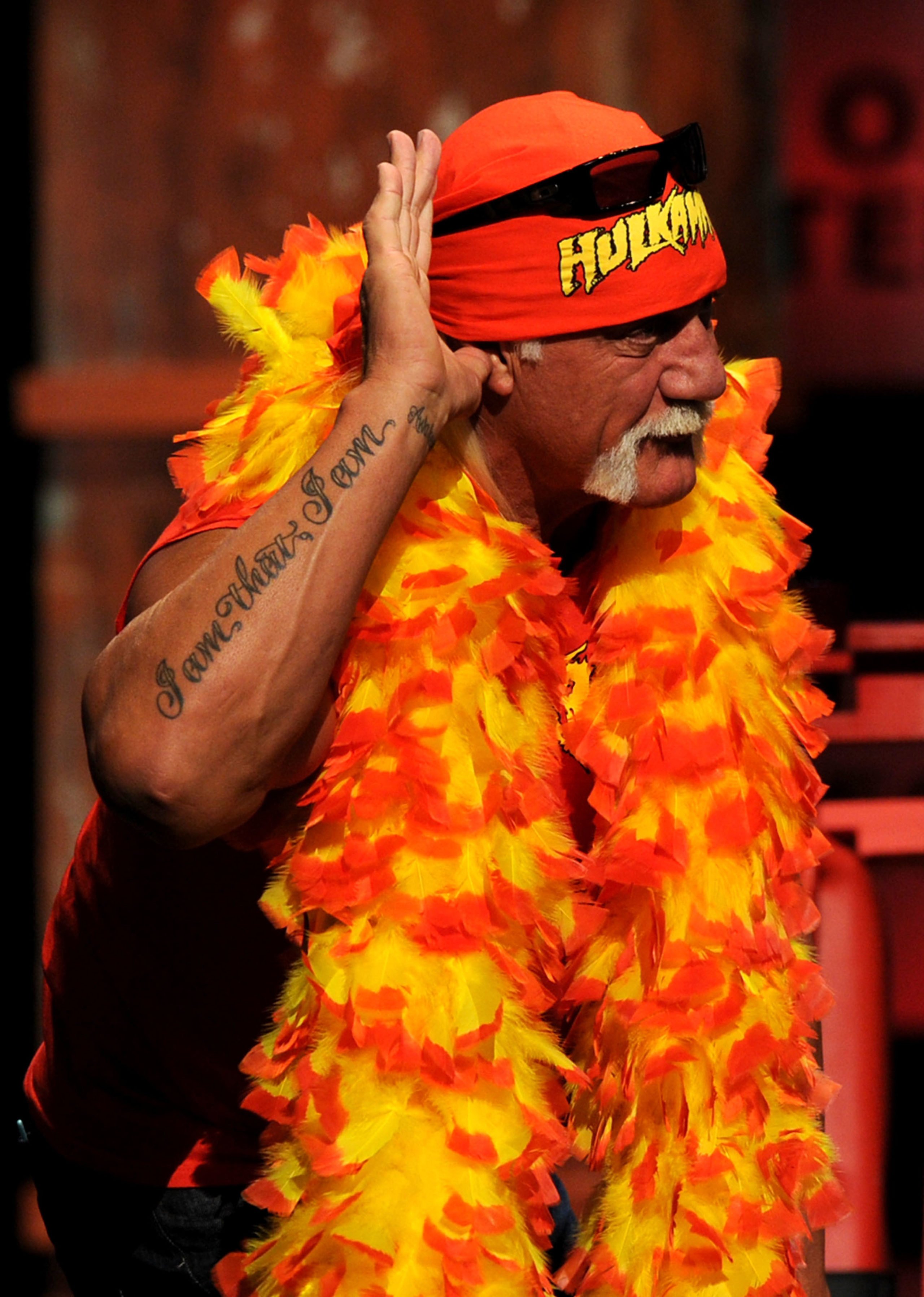 CULVER CITY, CA - AUGUST 01: Wrestler Hulk Hogan walks onstage at the Comedy Central Roast Of David Hasselhoff held at Sony Pictures Studios on August 1, 2010 in Culver City, California. The