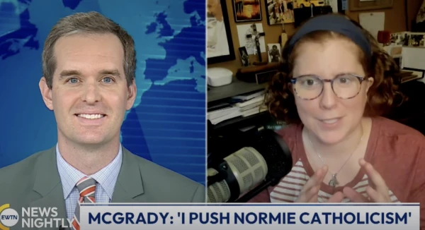 Katie Prejean McGrady in an interview with EWTN News' Mark Irons on July 25, 2025. Credit: "EWTN News Nightly"/Screenshot