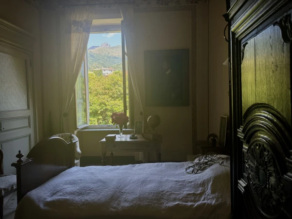 The view of Mount Mucrone from Pier Giorgio Frassati's bedroom in Pollone, Italy. Credit: Courtney Mares