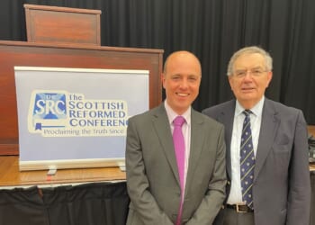 Dan Peters and Sinclair Ferguson address the 34th Scottish Reformed Conference