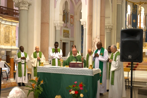 Bishop-elect Michel Guillaud celebrates Mass in St. Augustine Basilica. Credit: Photo courtesy of Bishop-elect Michel Guillaud