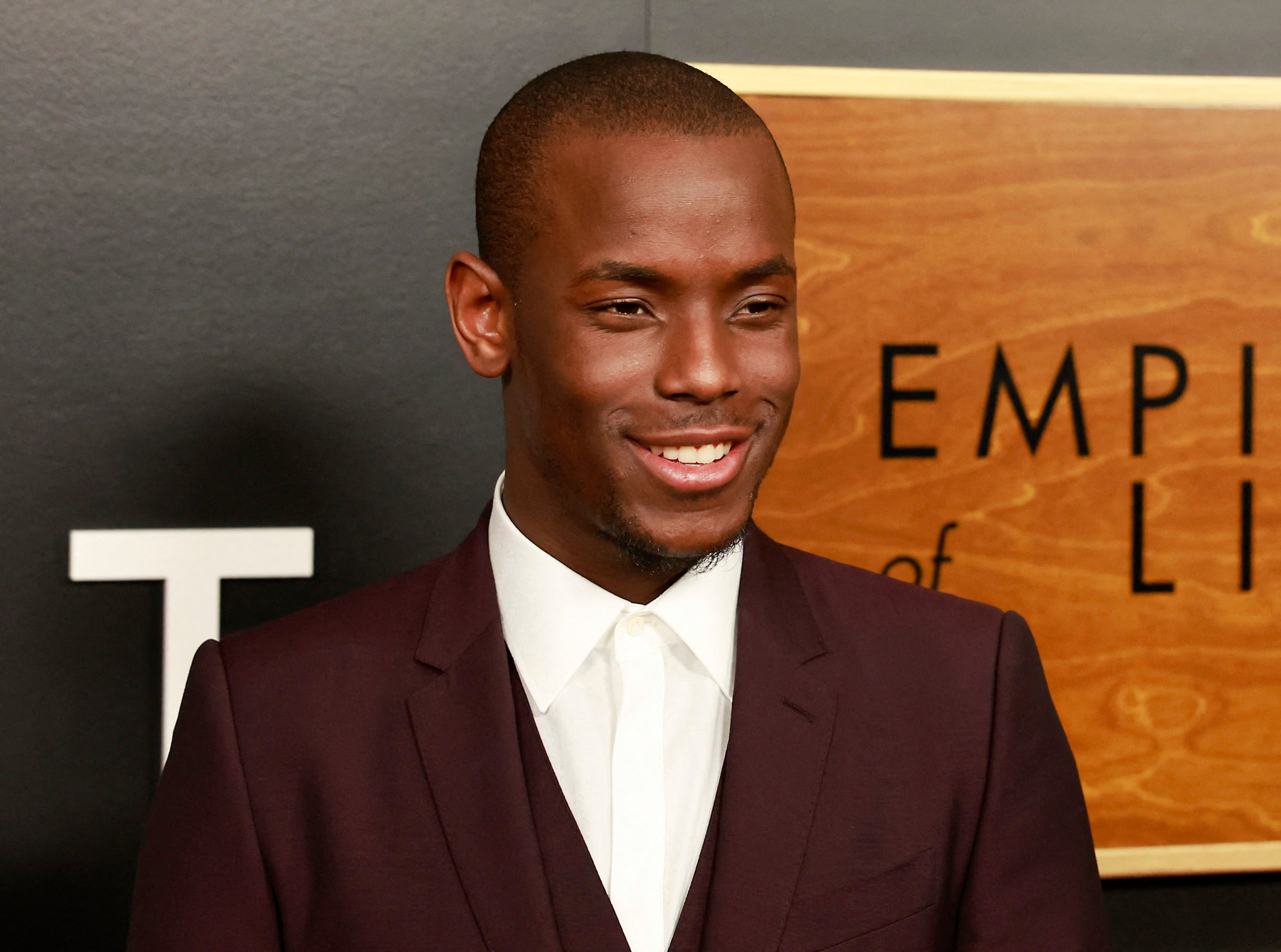 Jamaican actor Micheal Ward arrives for the Los Angeles premiere of Empire of Light at the Samuel Goldwyn Theater in Beverly Hills, California, on December 1, 2022. (Photo by Michael Tran / AFP) (Photo by MICHAEL TRAN/AFP via Getty Images)