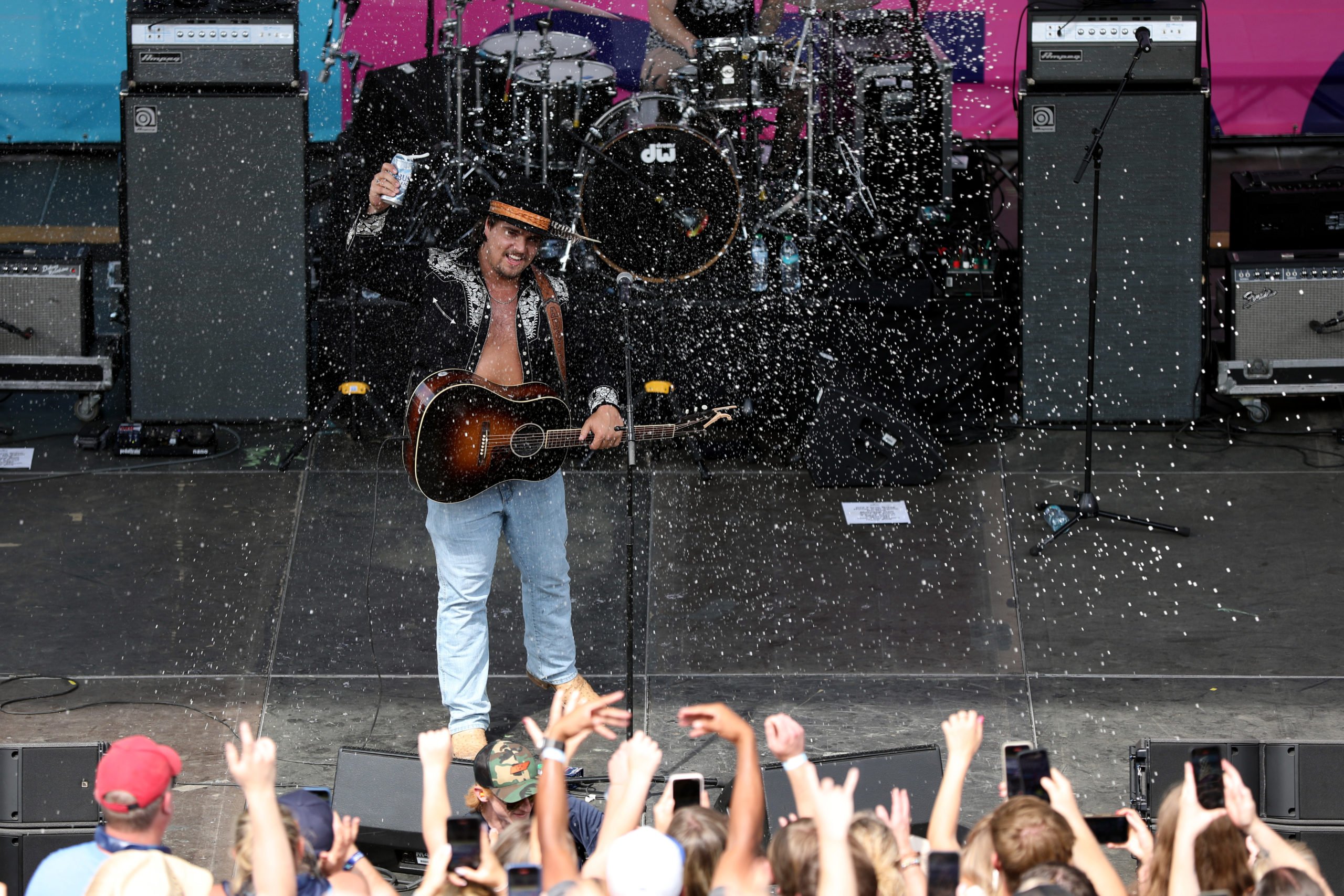 NASHVILLE, TENNESSEE - JUNE 05: EDITORIAL USE ONLY. Gavin Adcock performs on the Chevy Riverfront stage during day one of CMA Fest 2025 at Riverfront Park on June 05, 2025 in Nashville, Tennessee. (Photo by Danielle Del Valle/Getty Images)