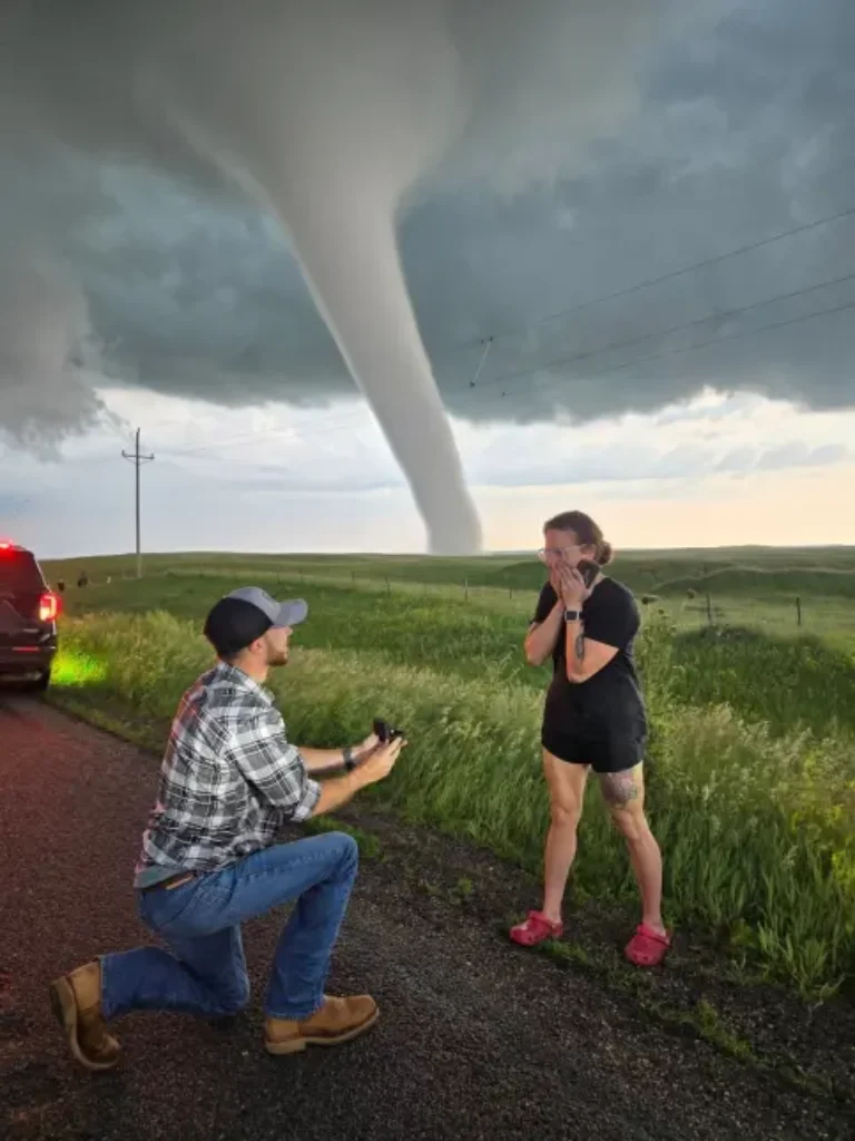 Storm Chasers Get Engaged Next to a Raging Tornado – 'Couldn’t Have Asked for a Better Proposal' [WATCH]