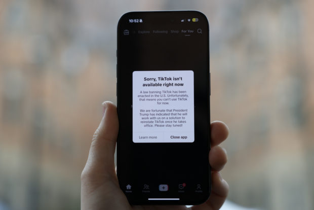 How TikTok screens looked when it was temporarily banned in the United States on January 19, 2025.(Photo illustration by Kayla Bartkowski/Getty Images)