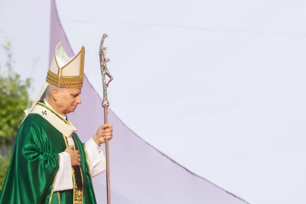 Pope Leo XIV celebrated Mass for more than 1 million young pilgrims at the University of Rome Tor Vergata, in Rome's outskirts, on Aug. 3, 2025. Credit: Daniel Ibanez/CNA