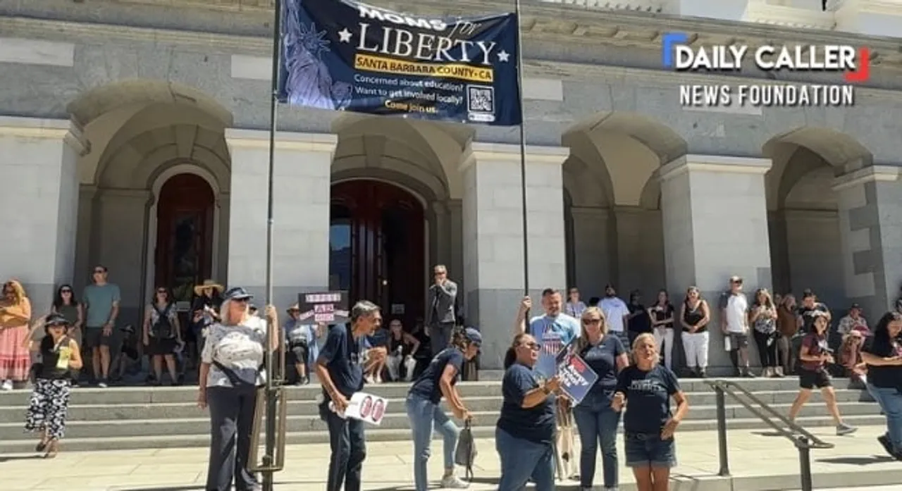 Mom's For Liberty group joins AB 495 Rally [Taken by DCNF]