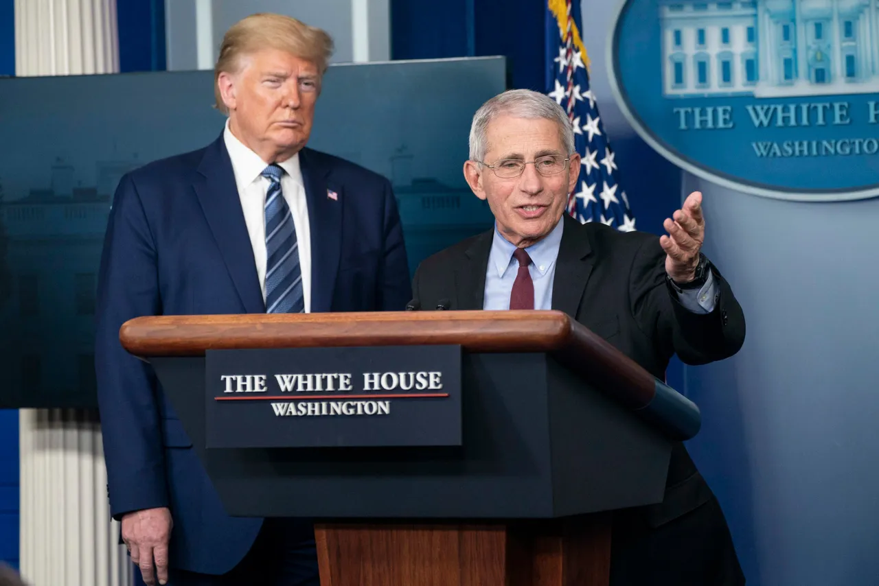 WASHINGTON, DC - APRIL 05: Anthony Fauci, director of the National Institute of Allergy and Infectious Diseases, speaks alongside U.S. President Donald Trump at a press briefing with members of the White House Coronavirus Task Force on April 5, 2020 in Washington, DC. On Friday, the Centers for Disease Control and Prevention issued a recommendation that all Americans should wear masks or cloth face coverings in public settings. (Photo by Sarah Silbiger/Getty Images)