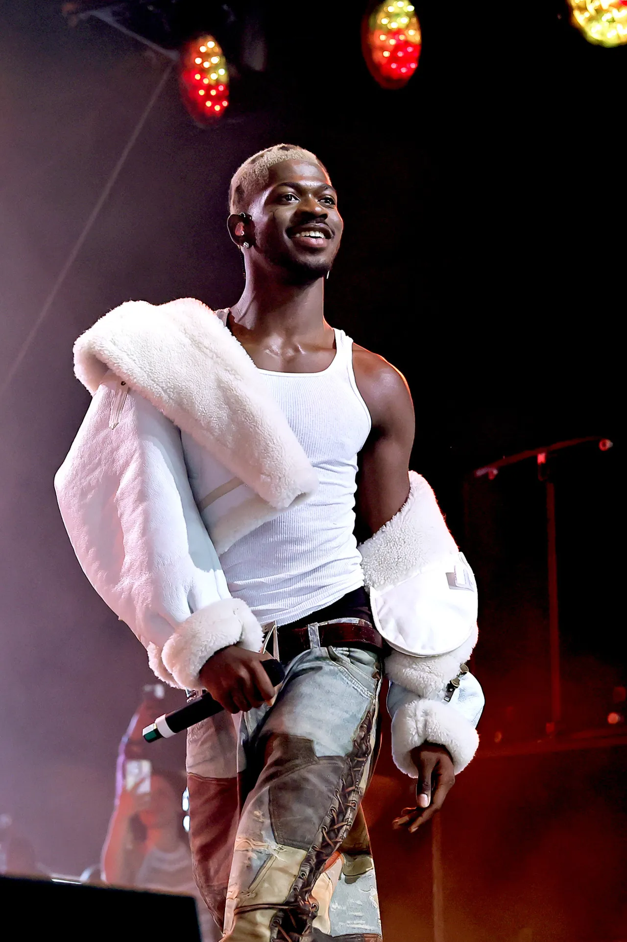 INDIO, CALIFORNIA - APRIL 20: (FOR EDITORIAL USE ONLY) Lil Nas X performs with Kevin Abstract at the Mojave Tent during the 2024 Coachella Valley Music and Arts Festival at Empire Polo Club on April 20, 2024 in Indio, California. (Photo by Theo Wargo/Getty Images for Coachella)