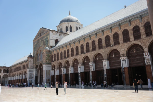 The Umayyad Mosque in Damascus, Syria. According to Muslim and Christian legend, the skull of John the Baptist rests here. Credit: Photo courtesy of ACI MENA