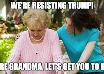 The 8-Mile Human Chain of Leftist Virtue-Signaling Boomers – Twitchy
