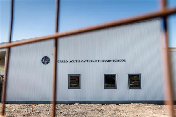 The Carlo Acutis Catholic Primary School’s design echoes the brickwork of the Assisi church where soon-to-be canonized Carlo Acutis is buried. Credit: Photo courtesy of Carlo Acutis Catholic Primary School in Melbourne