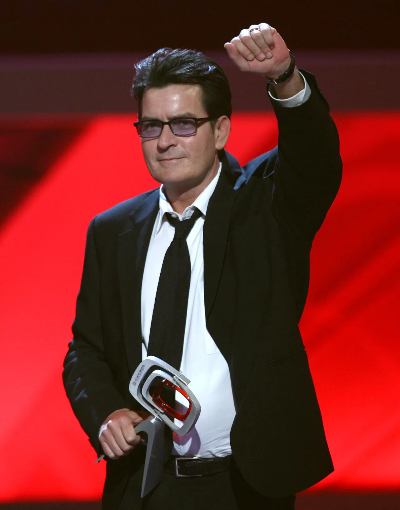 UNIVERSAL CITY, CA - APRIL 19: Actor Charlie Sheen accepts the Future Classic Award for