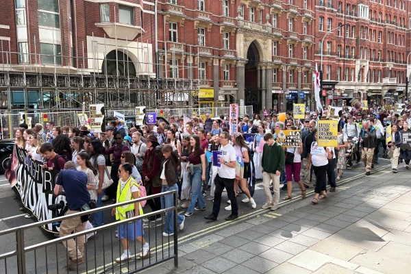 The 2025 March for Life UK drew an estimated 10,000 participants, the largest in its history. Credit: Edward Pentin/EWTN News