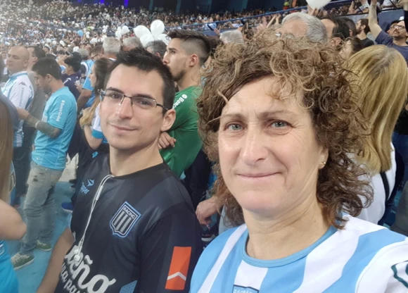 Toma and her son, Gabriel, shared a love for the Racing Club de Avellaneda soccer team. Credit: Courtesy of Silvia Toma