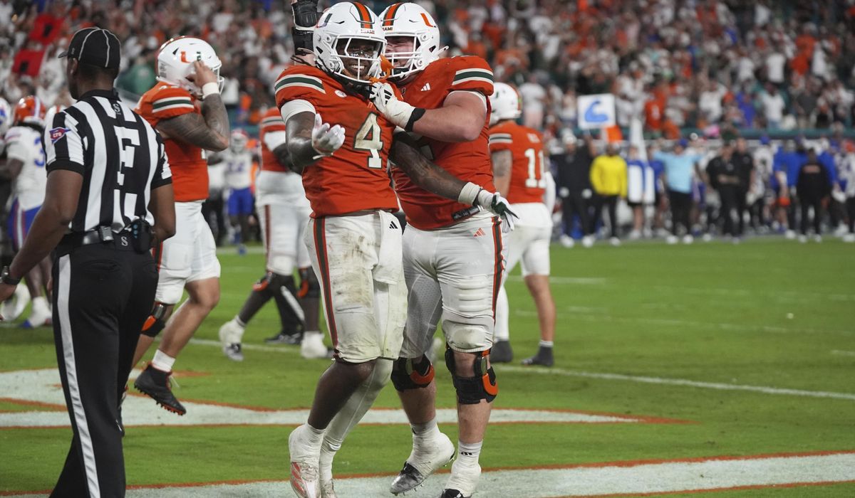 Miami jumps to No. 2 behind Ohio State in rankings as Oklahoma moves into top 10