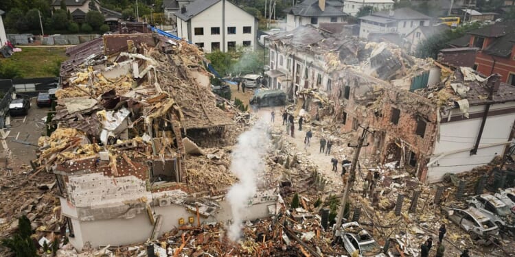 Russian drone and missile attack on Kyiv kills four and wounds at least 10, as other regions hit too