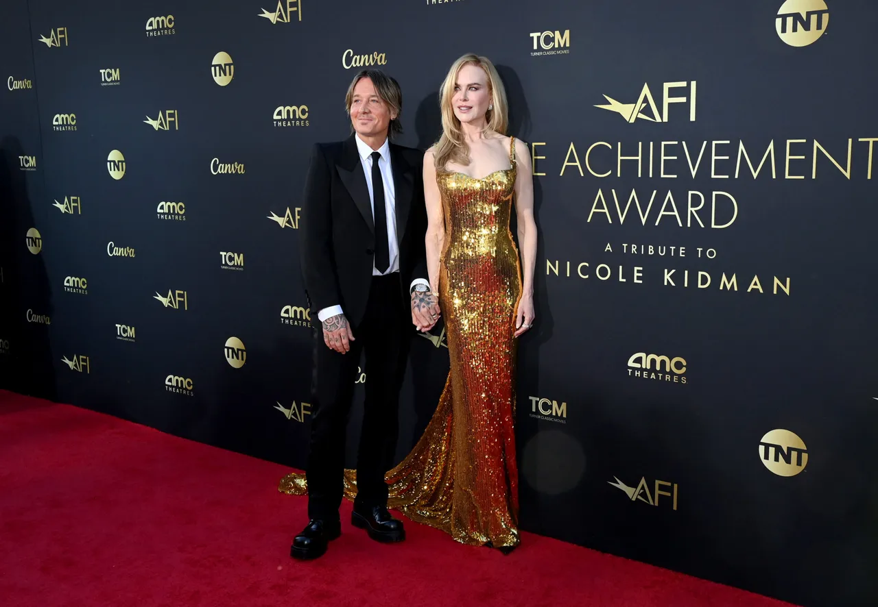 LOS ANGELES, CALIFORNIA - APRIL 27: (L-R) Keith Urban and Nicole Kidman attend the 49th AFI Life Achievement Award: A Tribute To Nicole Kidman at Dolby Theatre on April 27, 2024 in Los Angeles, California. (Photo by Jon Kopaloff/Getty Images for AFI)