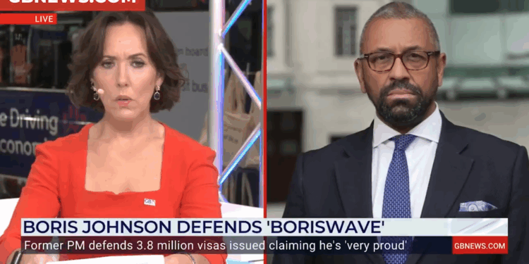 "Because of the decisions I made as Home Secretary, net migration halved" - Cleverly