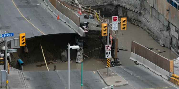 Insane Video Shows Bangkok Road Collapsing To Create Gargantuan Sinkhole In ‘End Of World’ Moment