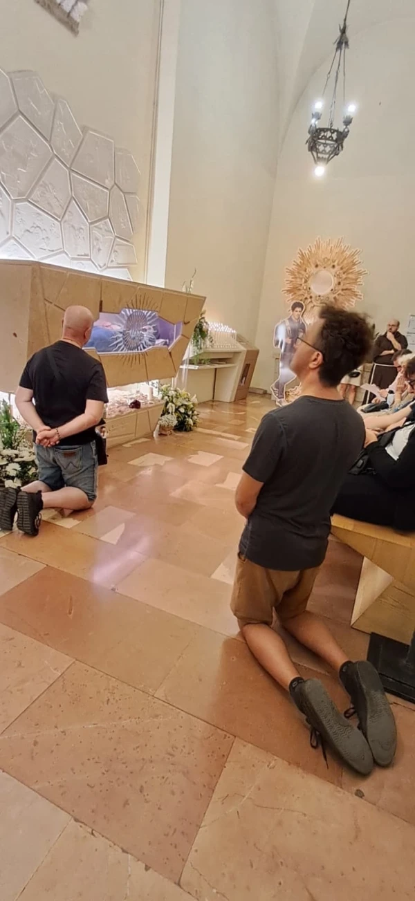 St. Carlo Acutis is entombed in the Church of St. Mary Major in Assisi, Italy. Credit: Diocese of Assisi-Nocera-Gualdo
